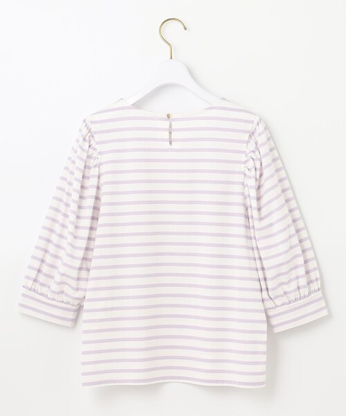 ANY SIS(エニィスィス)の「【洗える】パフスリーブボーダー カットソー(Tシャツ/カットソー・レディース・ベージュ系2/ライラック系2/ブラック系2・2)」の10枚目の写真