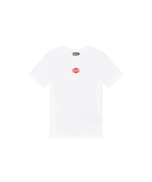 DIESEL（ディーゼル）の「レディース Tシャツ 半袖 クルーネック レギュラーフィット ロゴ（Tシャツ/カットソー・レディース・ホワイト/ブラック・SMALL/MEDIUM/LARGE/X-SMALL）」の14枚目の写真