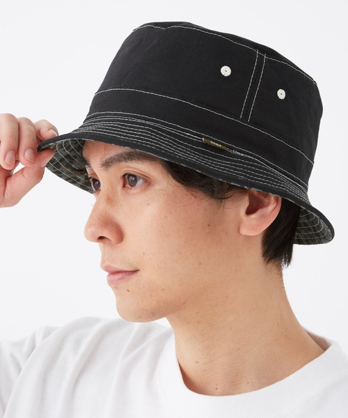 KRIFF MAYER（クリフメイヤー）の「ClefコラボRevバケットHAT（ハット・メンズ・ブラック/ベージュ/ブルー・FREE）」の2枚目の写真