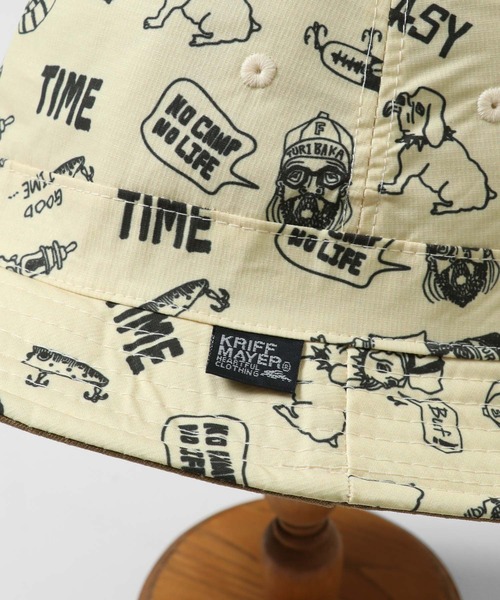 KRIFF MAYER（クリフメイヤー）の「ClefコラボRevバケットHAT（ハット・メンズ・ブラック/ベージュ/ブルー・FREE）」の18枚目の写真