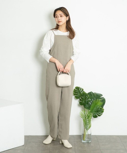 KBF（ケイビーエフ）の「BACKリボンサロペット（サロペット/オーバーオール・レディース・ブラック/ブラウン系その他/ベージュ系その他・ONE）」の7枚目の写真