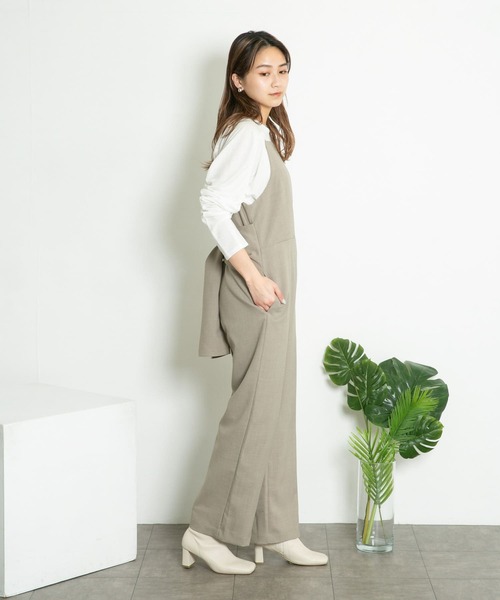 KBF（ケイビーエフ）の「BACKリボンサロペット（サロペット/オーバーオール・レディース・ブラック/ブラウン系その他/ベージュ系その他・ONE）」の8枚目の写真