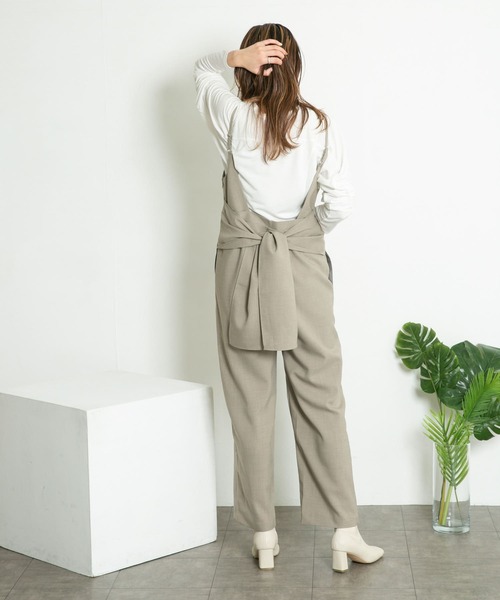 KBF（ケイビーエフ）の「BACKリボンサロペット（サロペット/オーバーオール・レディース・ブラック/ブラウン系その他/ベージュ系その他・ONE）」の9枚目の写真