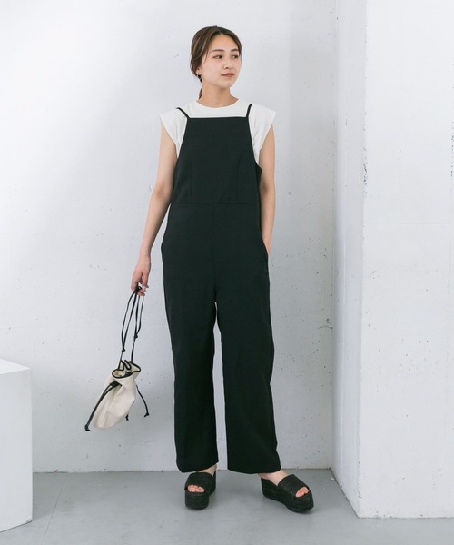 KBF（ケイビーエフ）の「BACKリボンサロペット（サロペット/オーバーオール・レディース・ブラック/ブラウン系その他/ベージュ系その他・ONE）」の12枚目の写真