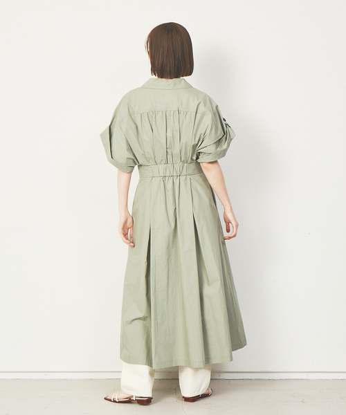 Abahouse Devinette（ドゥヴィネット）の「【Verseau】トレンチ風ドルマンワンピース（ワンピース・レディース・カーキ/キャメル・フリー）」の5枚目の写真