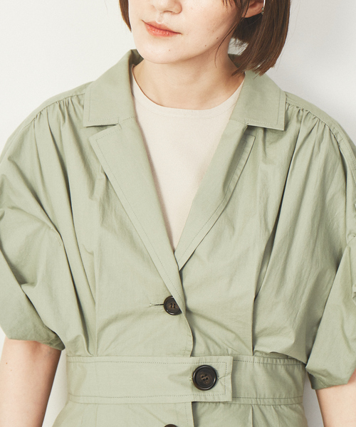 Abahouse Devinette（ドゥヴィネット）の「【Verseau】トレンチ風ドルマンワンピース（ワンピース・レディース・カーキ/キャメル・フリー）」の6枚目の写真