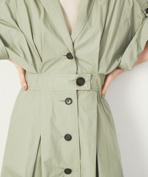 Abahouse Devinette（ドゥヴィネット）の「【Verseau】トレンチ風ドルマンワンピース（ワンピース・レディース・カーキ/キャメル・フリー）」の8枚目の写真