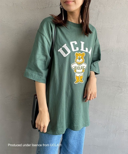 UCLA/ユーシーエルエー] フロッキープリント ビッグシルエットT
