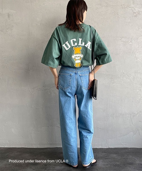 UCLA（ユーシーエルエー）の「[UCLA/ユーシーエルエー] フロッキープリント ビッグシルエットTシャツ（Tシャツ/カットソー・レディース・グリーン/ホワイト・M/L）」の21枚目の写真