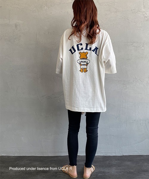 UCLA（ユーシーエルエー）の「[UCLA/ユーシーエルエー] フロッキープリント ビッグシルエットTシャツ（Tシャツ/カットソー・レディース・グリーン/ホワイト・M/L）」の14枚目の写真