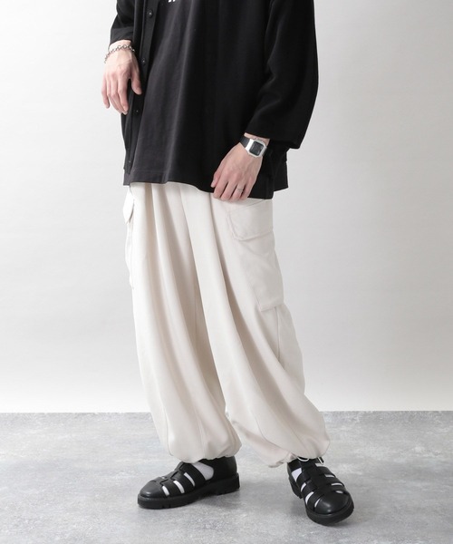 RAGEBLUE(レイジブルー)の「ライトPEツイル/ワイドバルーンカーゴパンツ(カーゴパンツ・メンズ・ホワイト/ブラック/グレー・MEDIUM/LARGE)」の13枚目の写真