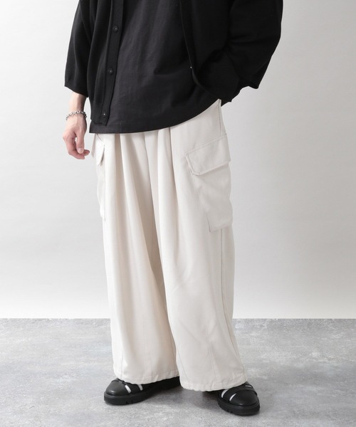 RAGEBLUE(レイジブルー)の「ライトPEツイル/ワイドバルーンカーゴパンツ(カーゴパンツ・メンズ・ホワイト/ブラック/グレー・MEDIUM/LARGE)」の14枚目の写真