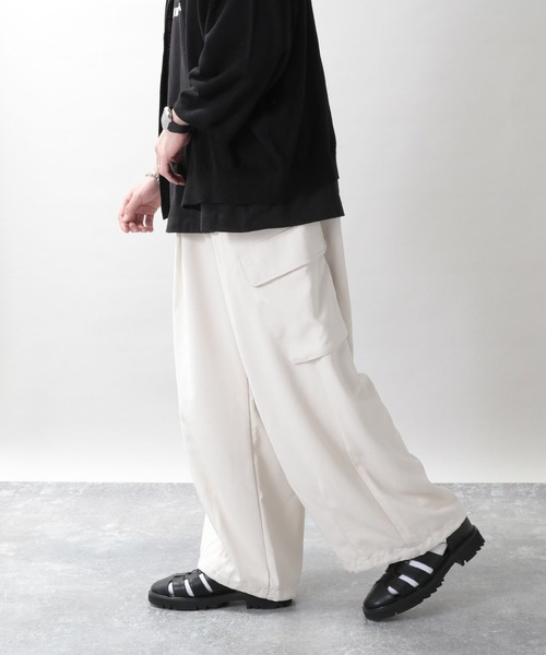 RAGEBLUE(レイジブルー)の「ライトPEツイル/ワイドバルーンカーゴパンツ(カーゴパンツ・メンズ・ホワイト/ブラック/グレー・MEDIUM/LARGE)」の15枚目の写真