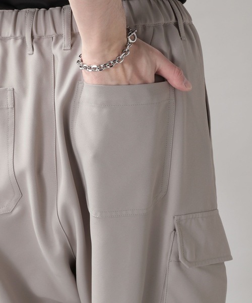 RAGEBLUE(レイジブルー)の「ライトPEツイル/ワイドバルーンカーゴパンツ(カーゴパンツ・メンズ・ホワイト/ブラック/グレー・MEDIUM/LARGE)」の4枚目の写真
