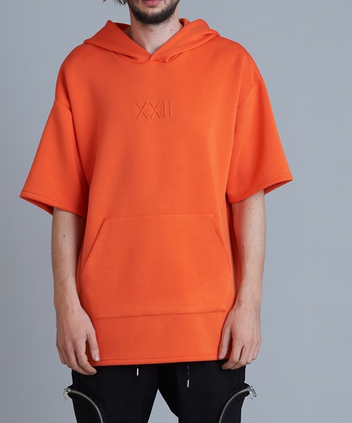 NO ID.（ノーアイディ）の「【NO ID.】Emboss Print Big Parka / ☆ エンボス プリント ビッグ パーカ（パーカー・メンズ・ブラック/ベージュ/カーキ/オレンジ・ONE SIZE）」の6枚目の写真