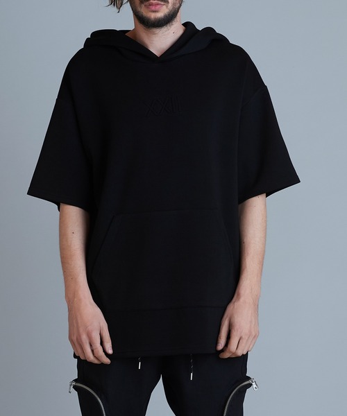 NO ID.（ノーアイディ）の「【NO ID.】Emboss Print Big Parka / ☆ エンボス プリント ビッグ パーカ（パーカー・メンズ・ブラック/ベージュ/カーキ/オレンジ・ONE SIZE）」の8枚目の写真