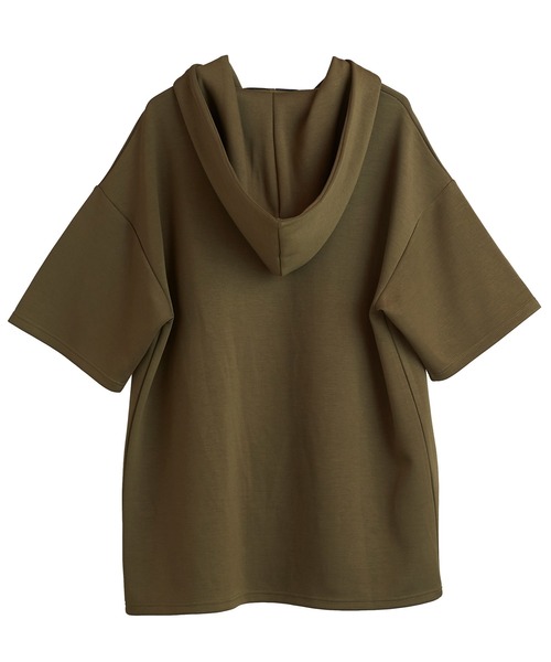 NO ID.（ノーアイディ）の「【NO ID.】Emboss Print Big Parka / ☆ エンボス プリント ビッグ パーカ（パーカー・メンズ・ブラック/ベージュ/カーキ/オレンジ・ONE SIZE）」の10枚目の写真