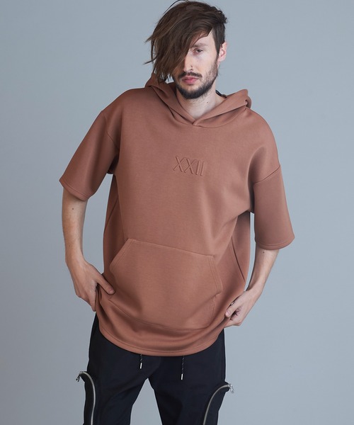 NO ID.（ノーアイディ）の「【NO ID.】Emboss Print Big Parka / ☆ エンボス プリント ビッグ パーカ（パーカー・メンズ・ブラック/ベージュ/カーキ/オレンジ・ONE SIZE）」の13枚目の写真