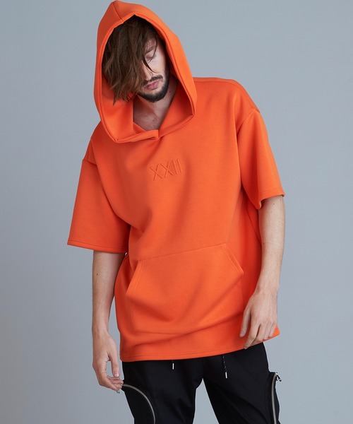 NO ID.（ノーアイディ）の「【NO ID.】Emboss Print Big Parka / ☆ エンボス プリント ビッグ パーカ（パーカー・メンズ・ブラック/ベージュ/カーキ/オレンジ・ONE SIZE）」の14枚目の写真