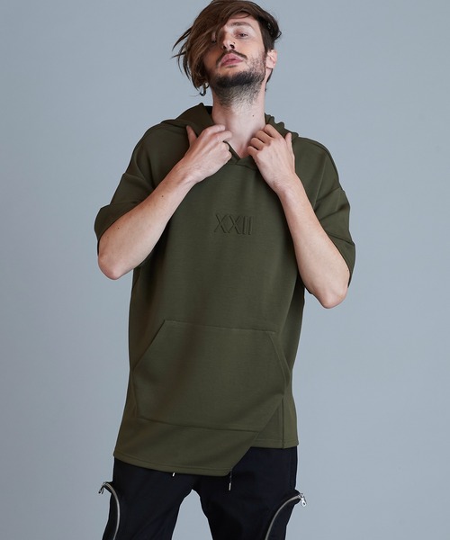 NO ID.（ノーアイディ）の「【NO ID.】Emboss Print Big Parka / ☆ エンボス プリント ビッグ パーカ（パーカー・メンズ・ブラック/ベージュ/カーキ/オレンジ・ONE SIZE）」の19枚目の写真