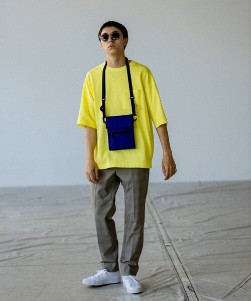 THE SHOP TK （ザ ショップ ティーケー ）の「◆【ひんやりサラサラ】エアドライTシャツ（Tシャツ/カットソー・メンズ・ライトベージュ/チャコールグレー/サックスブルー/オフホワイト/ライトグリーン/レモンイエロー・05/03/01/02/04）」の8枚目の写真