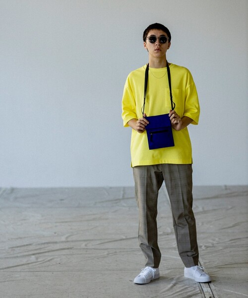 THE SHOP TK （ザ ショップ ティーケー ）の「◆【ひんやりサラサラ】エアドライTシャツ（Tシャツ/カットソー・メンズ・ライトベージュ/チャコールグレー/サックスブルー/オフホワイト/ライトグリーン/レモンイエロー・05/03/01/02/04）」の9枚目の写真