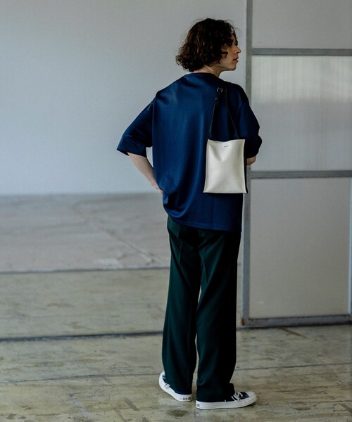 THE SHOP TK （ザ ショップ ティーケー ）の「◆【ひんやりサラサラ】エアドライTシャツ（Tシャツ/カットソー・メンズ・ライトベージュ/チャコールグレー/サックスブルー/オフホワイト/ライトグリーン/レモンイエロー・05/03/01/02/04）」の14枚目の写真