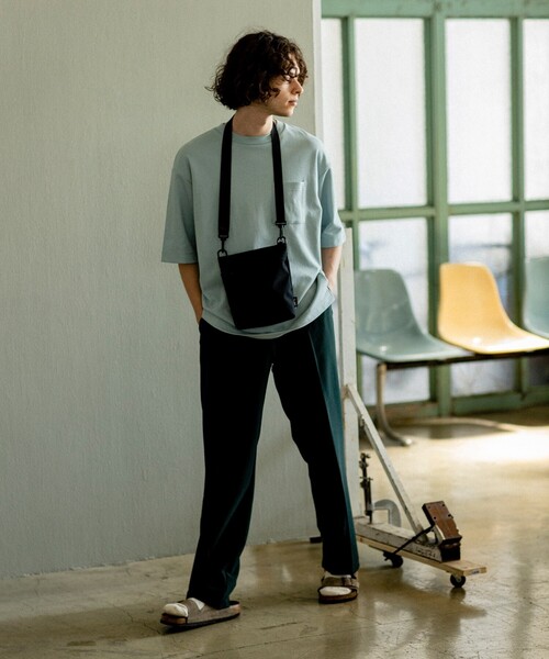 THE SHOP TK （ザ ショップ ティーケー ）の「◆【ひんやりサラサラ】エアドライTシャツ（Tシャツ/カットソー・メンズ・ライトベージュ/チャコールグレー/サックスブルー/オフホワイト/ライトグリーン/レモンイエロー・05/03/01/02/04）」の16枚目の写真