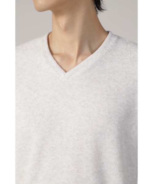 HIGH STREET(ハイストリート)の「HIGH STREET∴Izmir Cottonパイル半袖Vネック(Tシャツ/カットソー・メンズ・ブルー・M/L/LL)」の10枚目の写真