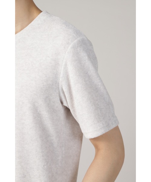 HIGH STREET(ハイストリート)の「HIGH STREET∴Izmir Cottonパイル半袖Vネック(Tシャツ/カットソー・メンズ・ブルー・M/L/LL)」の9枚目の写真