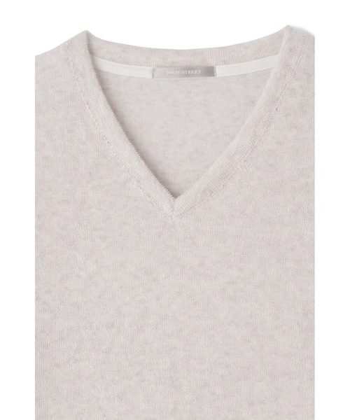 HIGH STREET(ハイストリート)の「HIGH STREET∴Izmir Cottonパイル半袖Vネック(Tシャツ/カットソー・メンズ・ブルー・M/L/LL)」の7枚目の写真