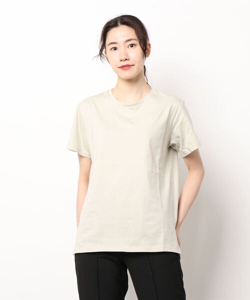 STYLEBLOCK(スタイルブロック)の「CPB天竺Tシャツ(Tシャツ/カットソー・レディース・モカ/ライトベージュ/オフホワイト/オリーブ/ブラック・M)」の5枚目の写真
