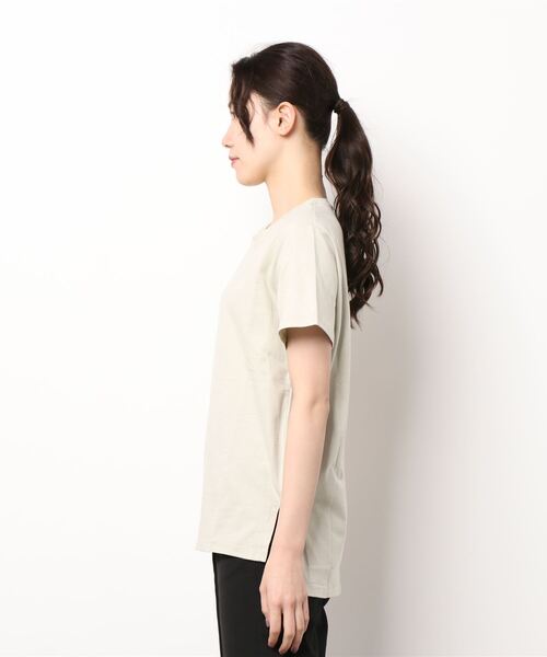 STYLEBLOCK(スタイルブロック)の「CPB天竺Tシャツ(Tシャツ/カットソー・レディース・モカ/ライトベージュ/オフホワイト/オリーブ/ブラック・M)」の6枚目の写真