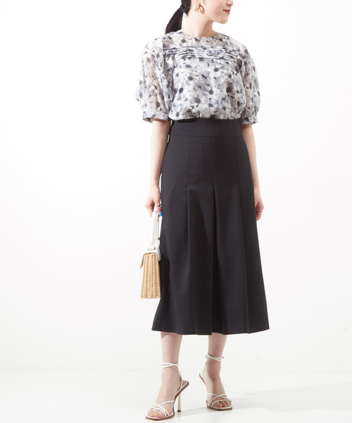 Tiara（ティアラ）の「タックラインスカート（スカート・レディース・モカ/ブルー/ブラック・S/M）」の9枚目の写真