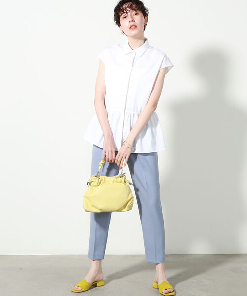 NOLLEY’S（ノーリーズ）の「ウォッシャブルイージースリムパンツ（その他パンツ・レディース・ブラック/グレイッシュベージュ/グレイッシュブルー/ピンク/ブルー・38/36/34）」の11枚目の写真