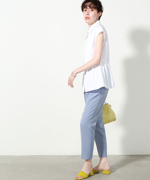 NOLLEY’S（ノーリーズ）の「ウォッシャブルイージースリムパンツ（その他パンツ・レディース・ブラック/グレイッシュベージュ/グレイッシュブルー/ピンク/ブルー・38/36/34）」の14枚目の写真