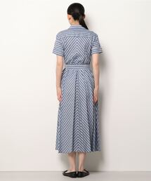 美品 ブルックスブラザーズ ロング ワンピース リネン コットン ストライプ M BROOKS BROTHERS（ブルックスブラザーズ）の「コットン