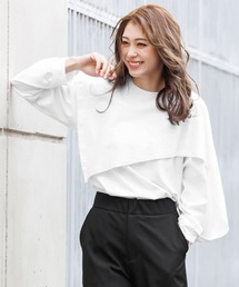 綿100%レイヤード長袖Tシャツ