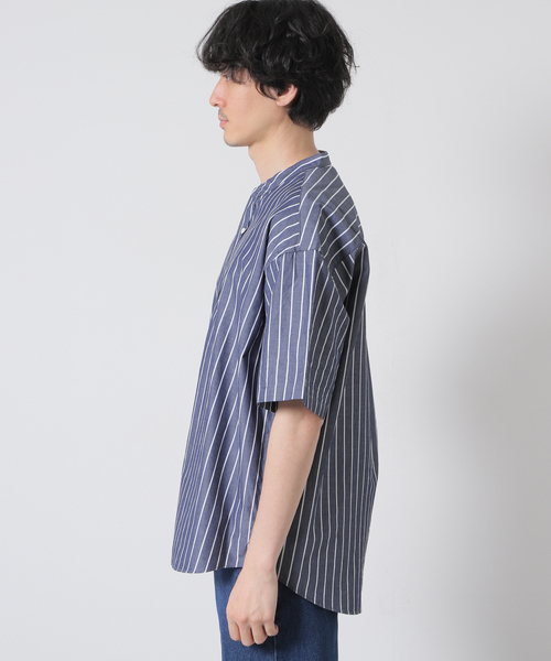 JOURNAL STANDARD(ジャーナルスタンダード)の「パターン バンドカラーシャツ(シャツ/ブラウス・メンズ・ライトグリーン/タン/クリアブルー/コバルトブルー・SMALL/MEDIUM/LARGE)」の7枚目の写真