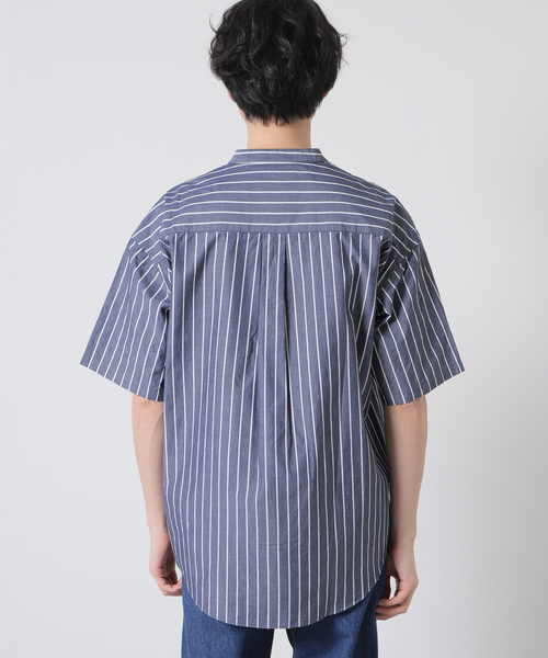 JOURNAL STANDARD(ジャーナルスタンダード)の「パターン バンドカラーシャツ(シャツ/ブラウス・メンズ・ライトグリーン/タン/クリアブルー/コバルトブルー・SMALL/MEDIUM/LARGE)」の8枚目の写真