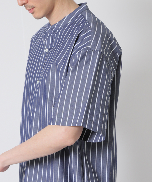 JOURNAL STANDARD(ジャーナルスタンダード)の「パターン バンドカラーシャツ(シャツ/ブラウス・メンズ・ライトグリーン/タン/クリアブルー/コバルトブルー・SMALL/MEDIUM/LARGE)」の12枚目の写真