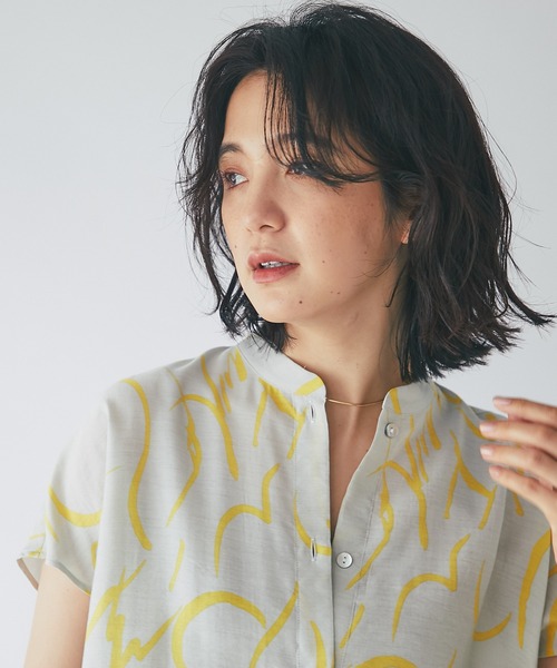 RIVE DROITE（リヴドロワ）の「ドローイングフレンチブラウス（シャツ/ブラウス・レディース・グレー/オフホワイト・FREE）」の19枚目の写真