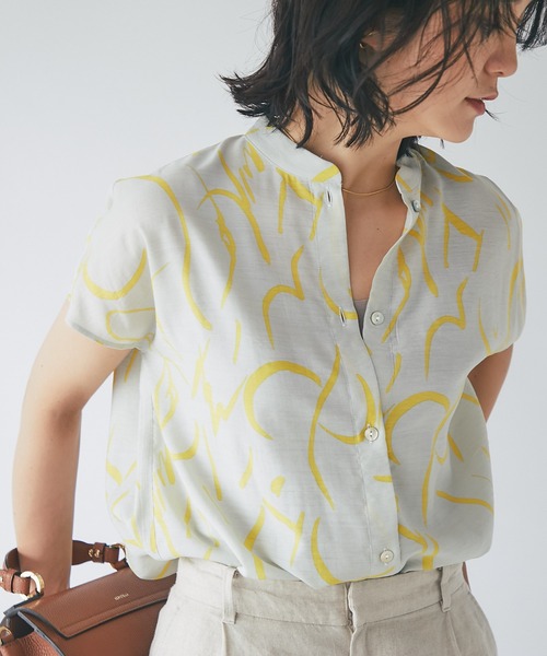 RIVE DROITE（リヴドロワ）の「ドローイングフレンチブラウス（シャツ/ブラウス・レディース・グレー/オフホワイト・FREE）」の22枚目の写真