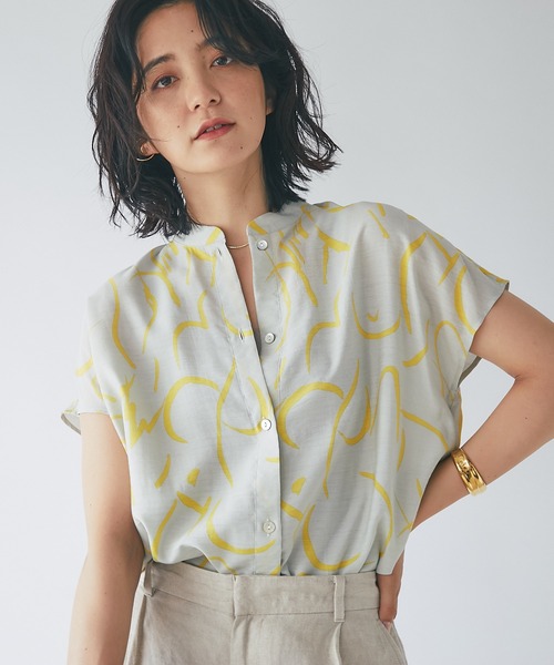 RIVE DROITE（リヴドロワ）の「ドローイングフレンチブラウス（シャツ/ブラウス・レディース・グレー/オフホワイト・FREE）」の21枚目の写真