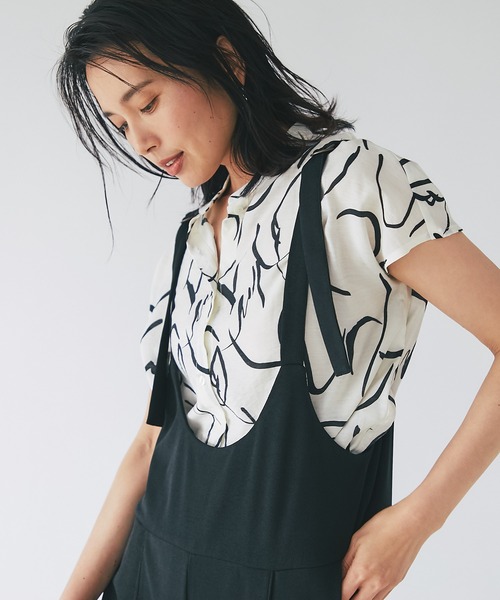 RIVE DROITE（リヴドロワ）の「ドローイングフレンチブラウス（シャツ/ブラウス・レディース・グレー/オフホワイト・FREE）」の18枚目の写真