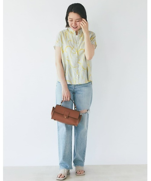 RIVE DROITE（リヴドロワ）の「ドローイングフレンチブラウス（シャツ/ブラウス・レディース・グレー/オフホワイト・FREE）」の13枚目の写真