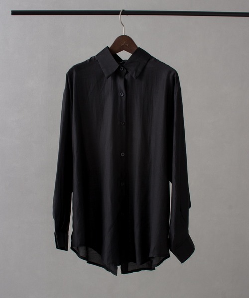 SpRay(スプレイ)の「BACKスリットシアーシャツ(シャツ/ブラウス・レディース・ホワイト/ブラック/ベージュ/パープル/ピンク/イエロー・FREE)」の3枚目の写真