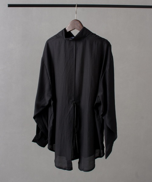 SpRay(スプレイ)の「BACKスリットシアーシャツ(シャツ/ブラウス・レディース・ホワイト/ブラック/ベージュ/パープル/ピンク/イエロー・FREE)」の8枚目の写真