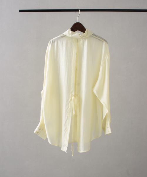 SpRay(スプレイ)の「BACKスリットシアーシャツ(シャツ/ブラウス・レディース・ホワイト/ブラック/ベージュ/パープル/ピンク/イエロー・FREE)」の20枚目の写真