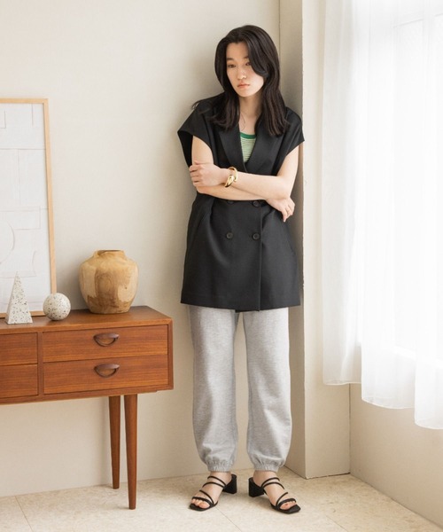 LOWRYS FARM(ローリーズファーム)の「ミニウラケジョガーパンツ 281339(スウェットパンツ・レディース・ブラック/ホワイト/グレー・FREE)」の5枚目の写真
